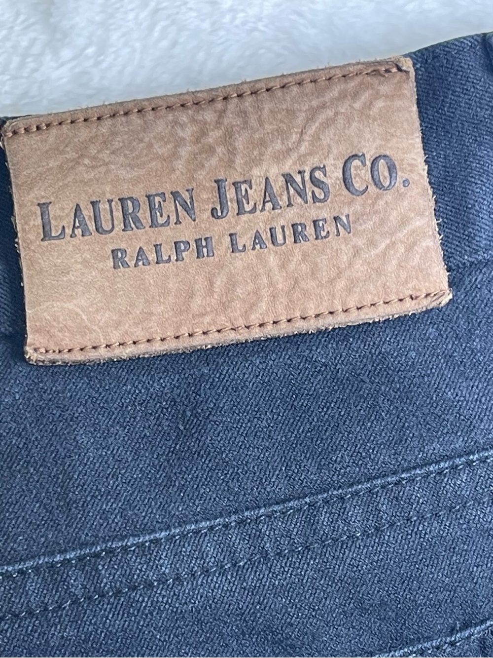 Lauren Jeans Ralph Lauren Women’s 12P Black Straight-Leg Stretch Jeans Petite - Picture 6 of 8